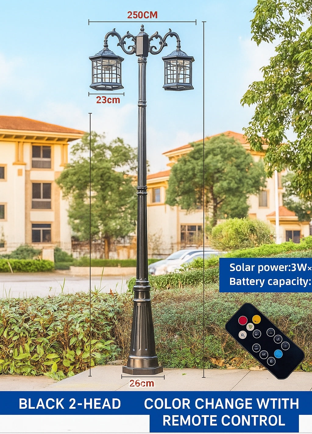 Control Solar Courtyard Lamp