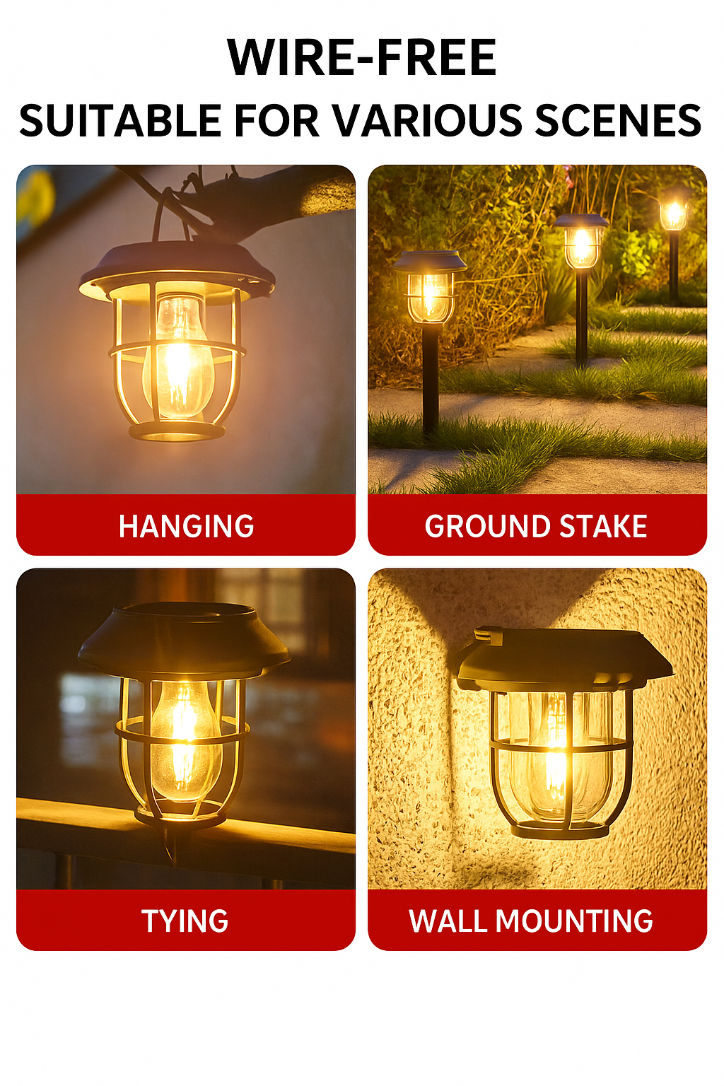 Solar - Powered Induction Tungsten Filament Ground - Inserted Lamp