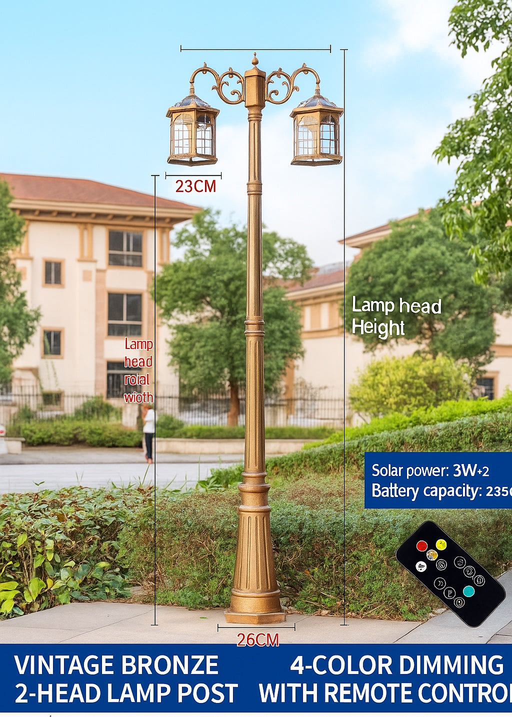 Control Solar Courtyard Lamp