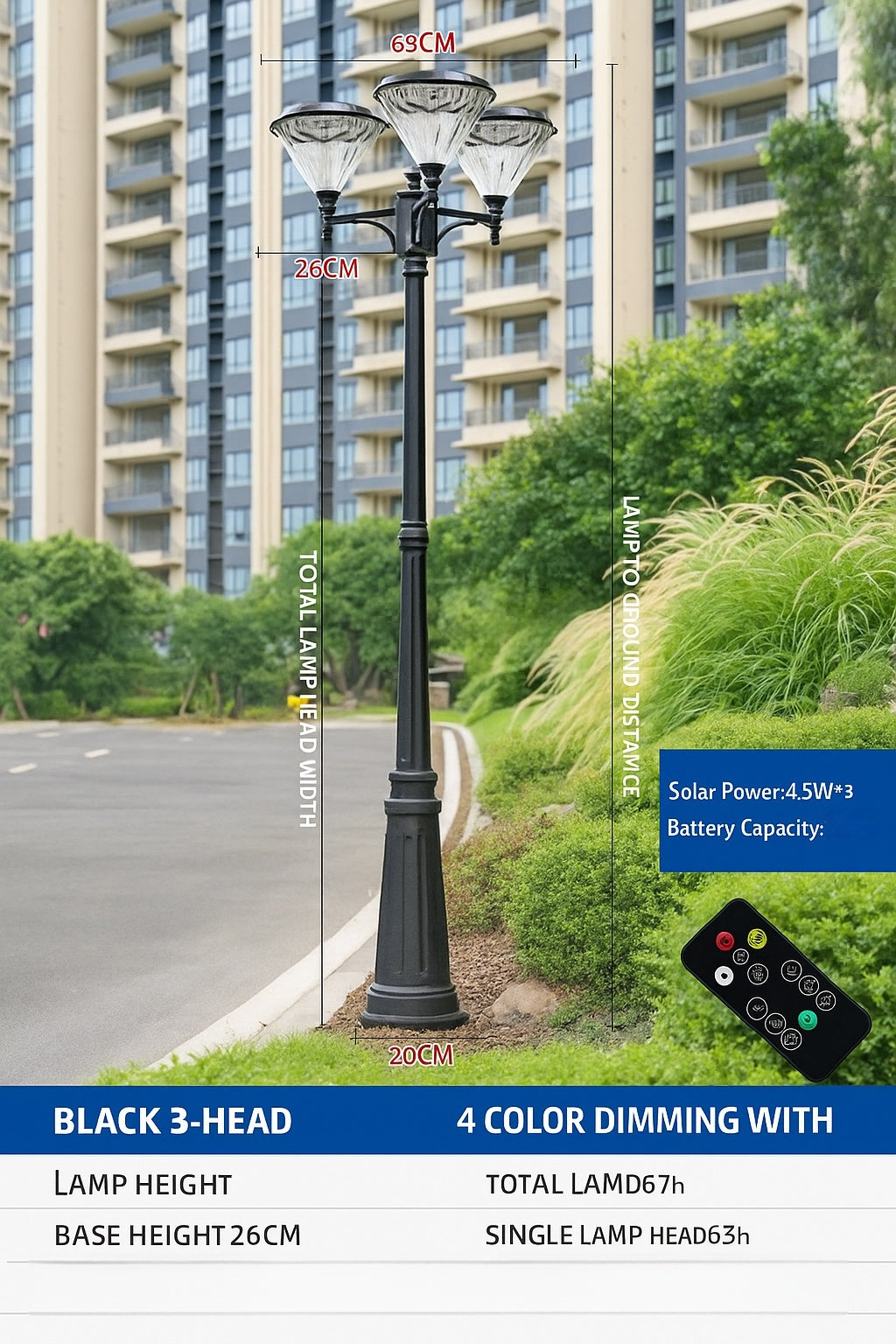 Intelligent Solar - Powered Sensor Garden Light