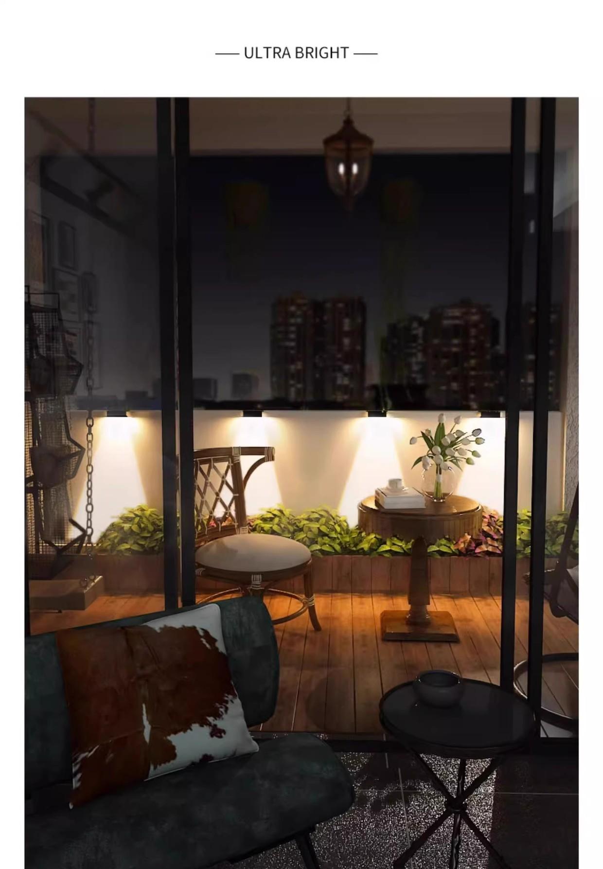 Solar Multi - Color Temperature Wall Light