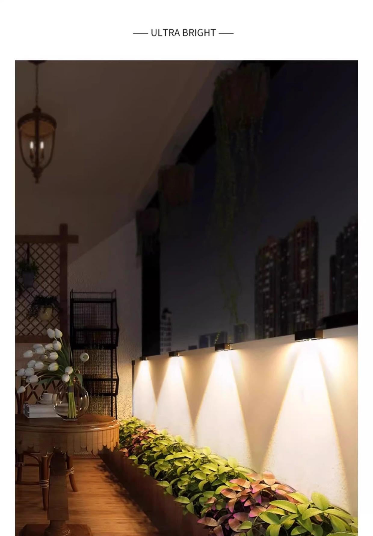 Solar Multi - Color Temperature Wall Light