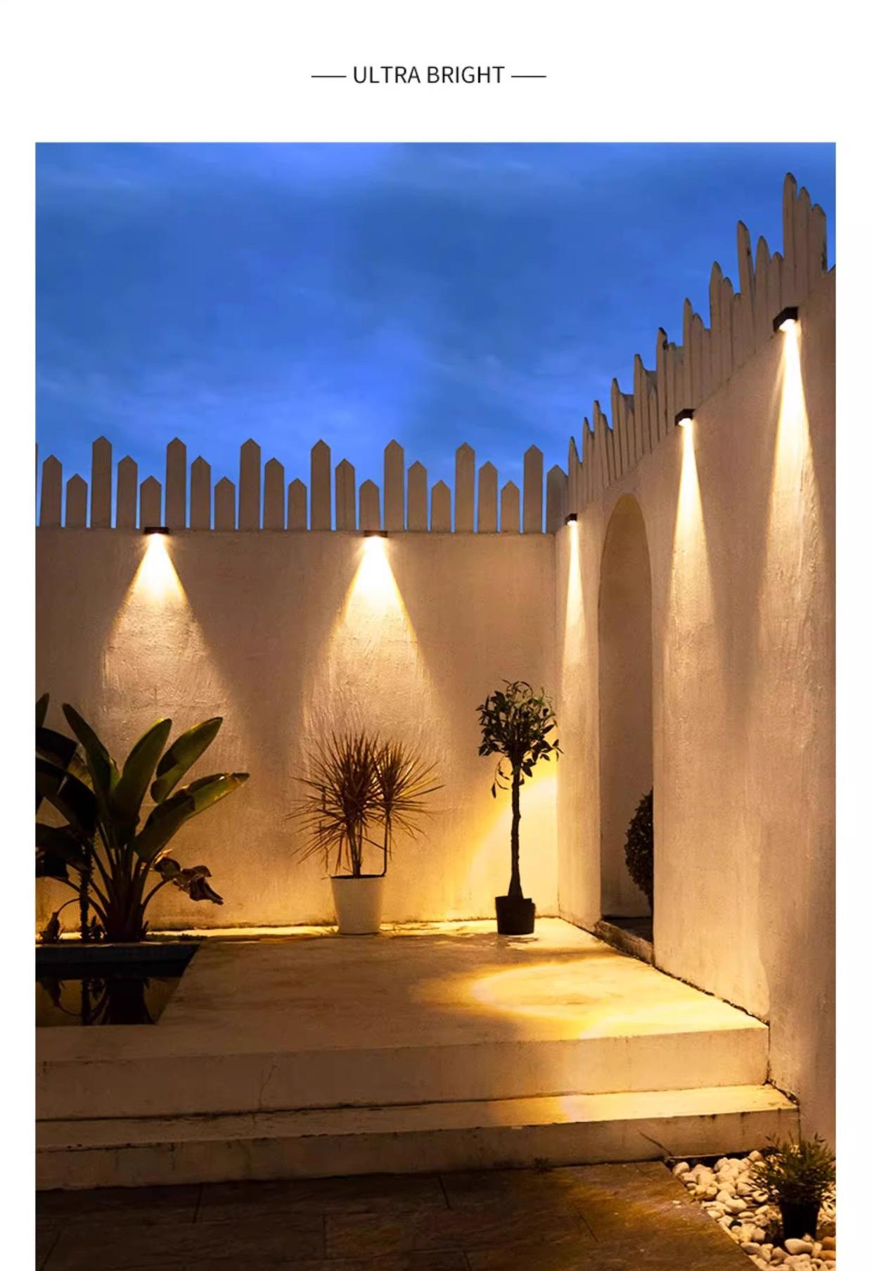 Solar Multi - Color Temperature Wall Light
