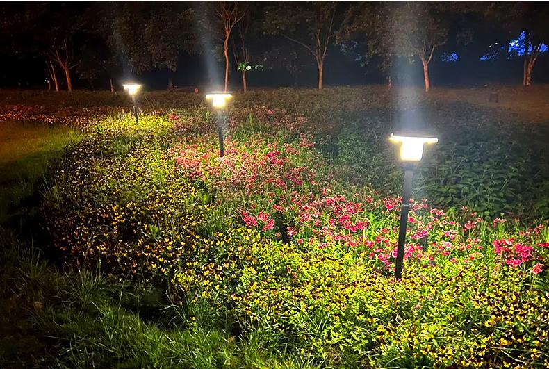 Solar Ground - Inserted Dual - Color Courtyard Light