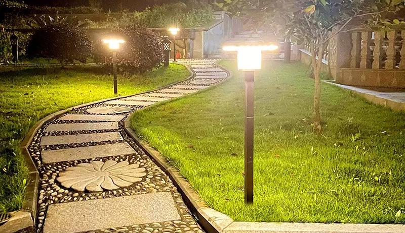 Solar Ground - Inserted Dual - Color Courtyard Light
